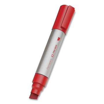 TRU RED™ Xl Permanent Marker, Extra-broad Chisel Tip, Red freeshipping - TVN Wholesale